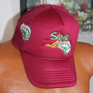 Slime Talk Men's Maroon Trucker Baseball Snapback Hat Cap